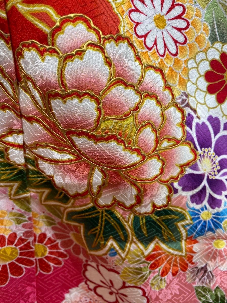 成人式 卒業式 振袖 正絹 着物 リメイク 未仕立て 仮絵羽 絵羽 きもの